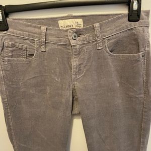 OldNavy Gray Corduroy skinny pants.